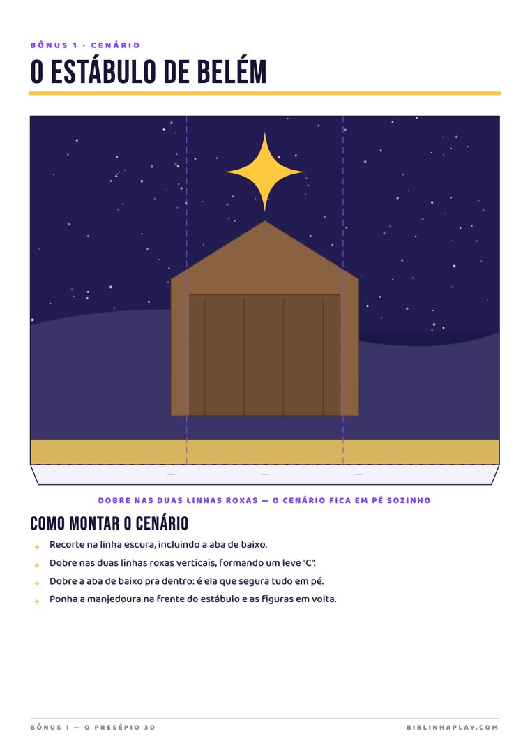 Cenário do estábulo de Belém